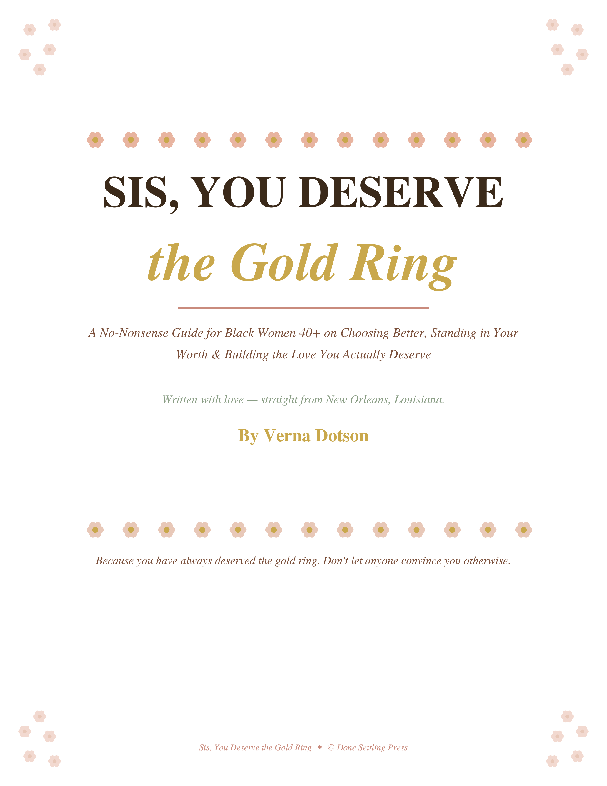 Sis, You Deserve the Gold Ring — E-Book (Digital Download PDF)